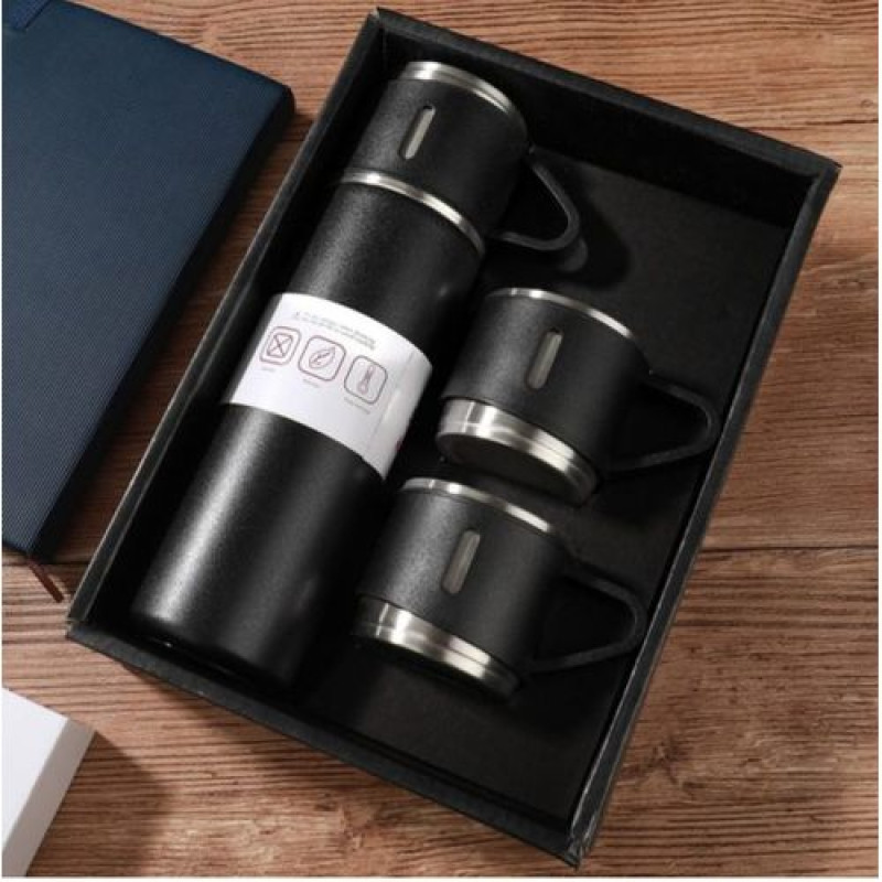 Le Thermos ultime pour conserver vos boissons chaudes - Avec 3 tasses de 500 ml incluses!