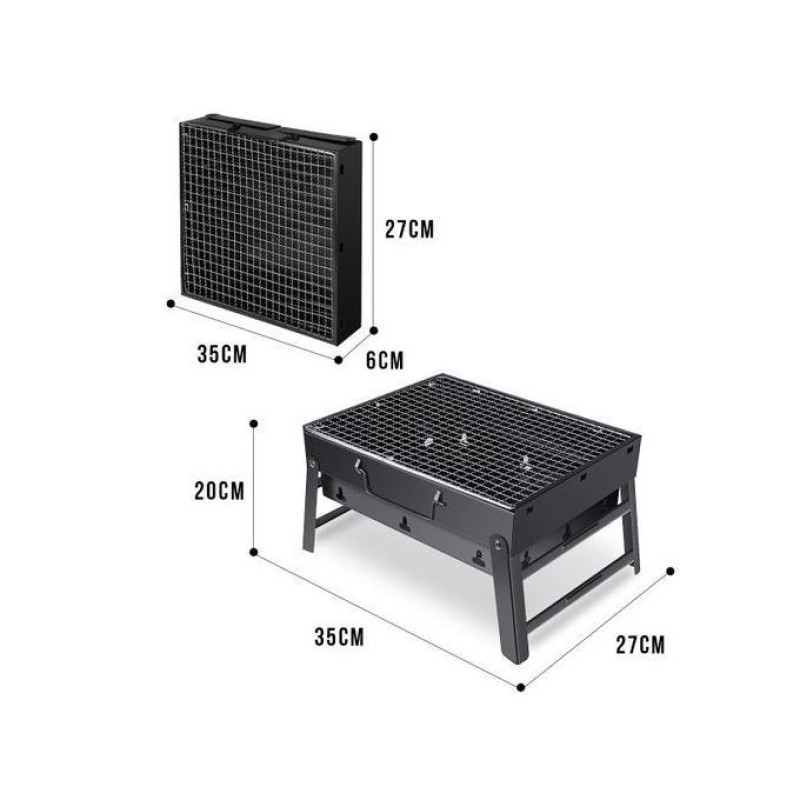 Barbecue rectangulaire à charbon - Profitez de délicieux repas grillés partout où vous allez!