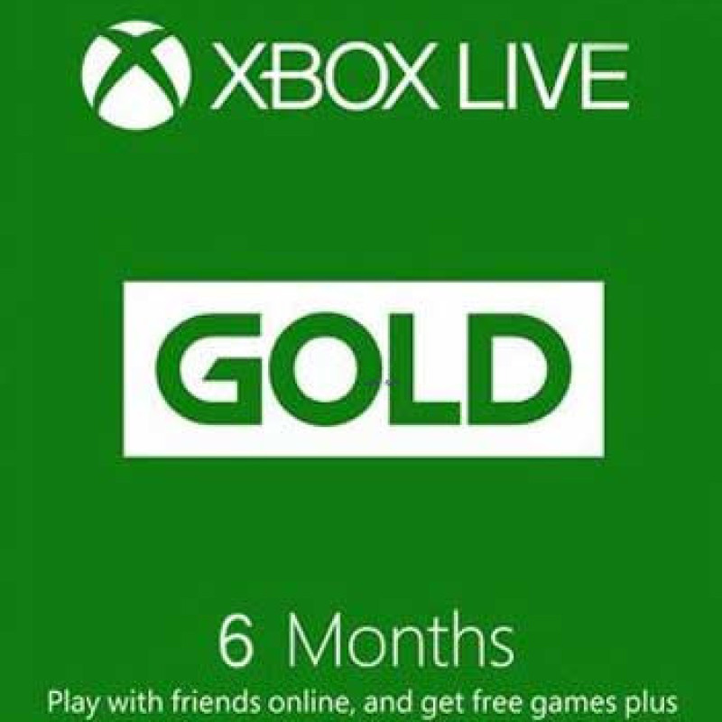 Carte d'abonnement Xbox Live Gold de 6 mois Global
