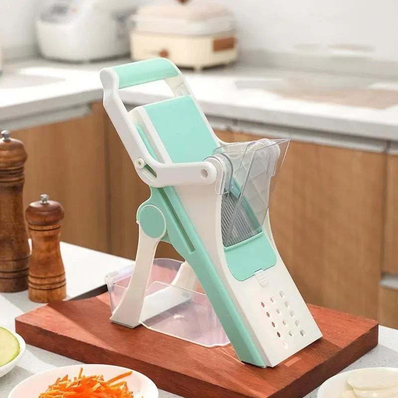 Coupe-légumes, Râpe à Fruits 5 en 1 - Outil Multifonctionnel de Cuisine Réglable