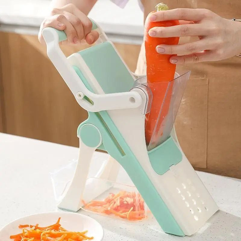 Coupe-légumes, Râpe à Fruits 5 en 1 - Outil Multifonctionnel de Cuisine Réglable