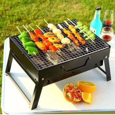 Barbecue rectangulaire à charbon - Profitez de délicieux repas grillés partout où vous allez!