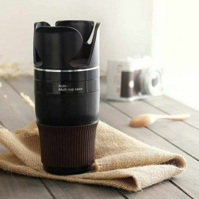 Porte Gobelet Voiture, Support de Téléphone Portable 2 en 1 Rotatif à 360 ° Tasse de Boisson